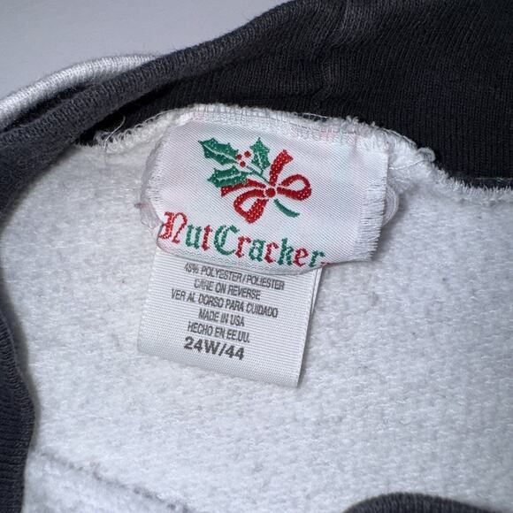 Nutcracker Christmas Tree Textured Print Crewneck Oversized Sweatshirt 24W - Picture 3 of 7